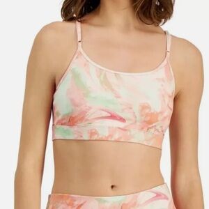 ID Ideology Low Impact Sports Women Bra, Size S, pink prints, New, Yoga, Pilates